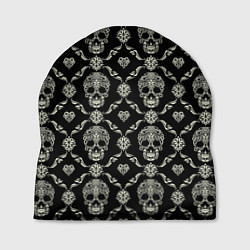 Шапка Узор с черепами Pattern with skulls, цвет: 3D-принт