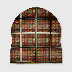Шапка Разноцветные мозаичные кубы, цвет: 3D-принт