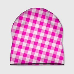 Шапка Розовая клетка Барби, цвет: 3D-принт