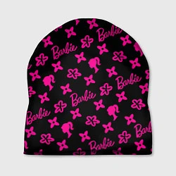 Шапка Барби паттерн черно-розовый, цвет: 3D-принт