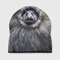 Шапка Брутальный бегемот, цвет: 3D-принт