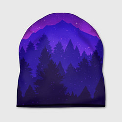 Шапка Рассвет в хвойном лесу, цвет: 3D-принт