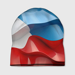 Шапка Абстракция в цветах флага РФ, цвет: 3D-принт