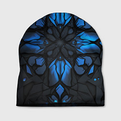 Шапка Синий абстрактный узор на плитах, цвет: 3D-принт