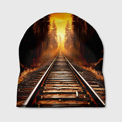 Шапка Железная дорога на закате, цвет: 3D-принт