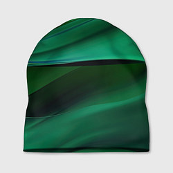 Шапка Зеленые абстрактные волны, цвет: 3D-принт