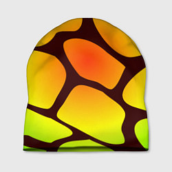 Шапка Коричневая сеть с цветными пятнами, цвет: 3D-принт