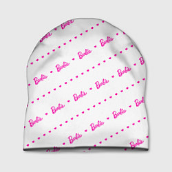 Шапка Барби паттерн - логотип и сердечки