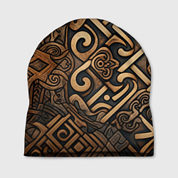 Шапка Асимметричный узор в викингском стиле, цвет: 3D-принт