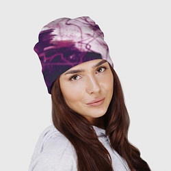 Шапка Абстракция - purple madness, цвет: 3D-принт — фото 2