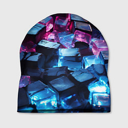 Шапка Стеклянные прозрачные камушки, цвет: 3D-принт