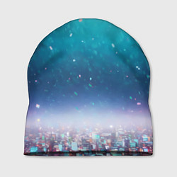 Шапка Футуристичный город и конфетти, цвет: 3D-принт