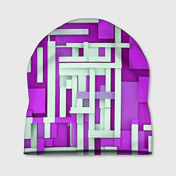 Шапка Полосы на фиолетовом фоне, цвет: 3D-принт