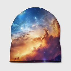 Шапка Оранжевая небула космос, цвет: 3D-принт