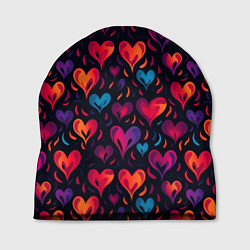 Шапка Паттерн с сердцами, цвет: 3D-принт