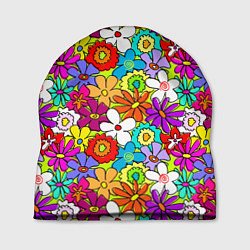 Шапка Floral multicolour, цвет: 3D-принт