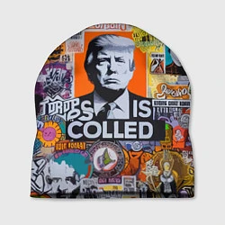 Шапка Donald Trump - american сollage, цвет: 3D-принт