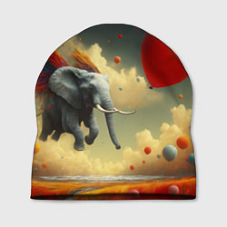 Шапка Сюрреалистичный слон летит за шариком, цвет: 3D-принт