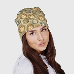 Шапка Паттерн лесной ежик, цвет: 3D-принт — фото 2