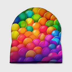 Шапка Радужные пупырки, цвет: 3D-принт
