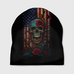 Шапка Skull - USA, цвет: 3D-принт