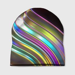 Шапка Неоновый крученный металл разноцветный, цвет: 3D-принт