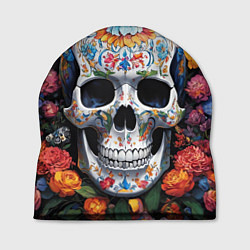 Шапка Bright colors and a skull