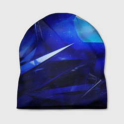 Шапка Black and blue abstract background sport style