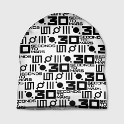 Шапка Thirty Seconds to Mars pattern rock, цвет: 3D-принт