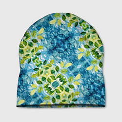 Шапка Сине-зеленое акварельное настроение, цвет: 3D-принт