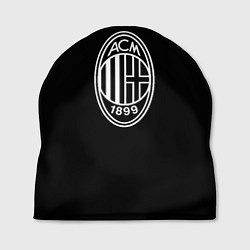 Шапка Milan fc белое лого