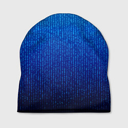 Шапка Сине-голубой в вертикальную полоску, цвет: 3D-принт