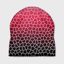 Шапка Крупная мозаика розовый градиент, цвет: 3D-принт