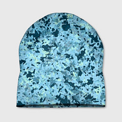 Шапка Абстракция бирюзовый, цвет: 3D-принт