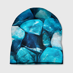 Шапка Аквамарин камни минералы крупный план, цвет: 3D-принт