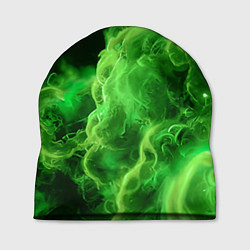 Шапка Зелёный густой дым - inferno green, цвет: 3D-принт