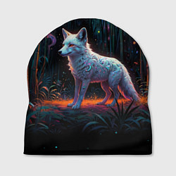 Шапка Белая лисица на фоне волшебного леса, цвет: 3D-принт