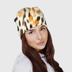 Шапка Акварельные полосы, цвет: 3D-принт — фото 2