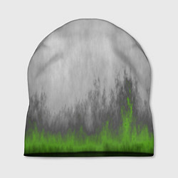 Шапка Абстрактное пламя зеленое, цвет: 3D-принт