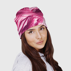 Шапка Розовые ломанные линии, цвет: 3D-принт — фото 2