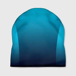 Шапка Яркий голубой с синим градиент комбинированный кро, цвет: 3D-принт