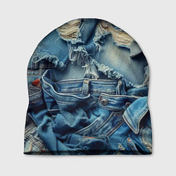 Шапка Denim rags - fashion trend, цвет: 3D-принт