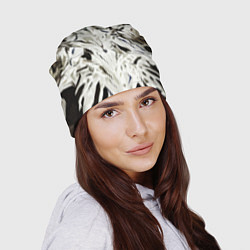 Шапка Black and white abstraction, цвет: 3D-принт — фото 2