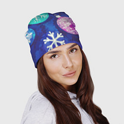 Шапка Новогодний узор, цвет: 3D-принт — фото 2