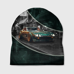 Шапка Зелёный спорткар, цвет: 3D-принт