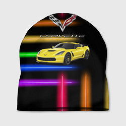 Шапка Chevrolet Corvette - racing team, цвет: 3D-принт