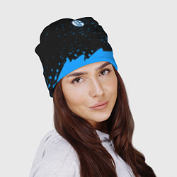 Шапка Schalke 04 fc blue color, цвет: 3D-принт — фото 2