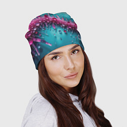 Шапка Розовые кристаллы, цвет: 3D-принт — фото 2
