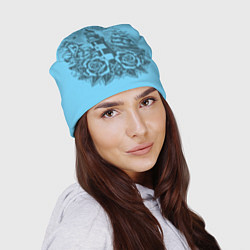 Шапка Маяк с розами и кораблем, цвет: 3D-принт — фото 2