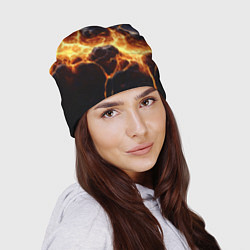 Шапка Золотая лава текстура, цвет: 3D-принт — фото 2